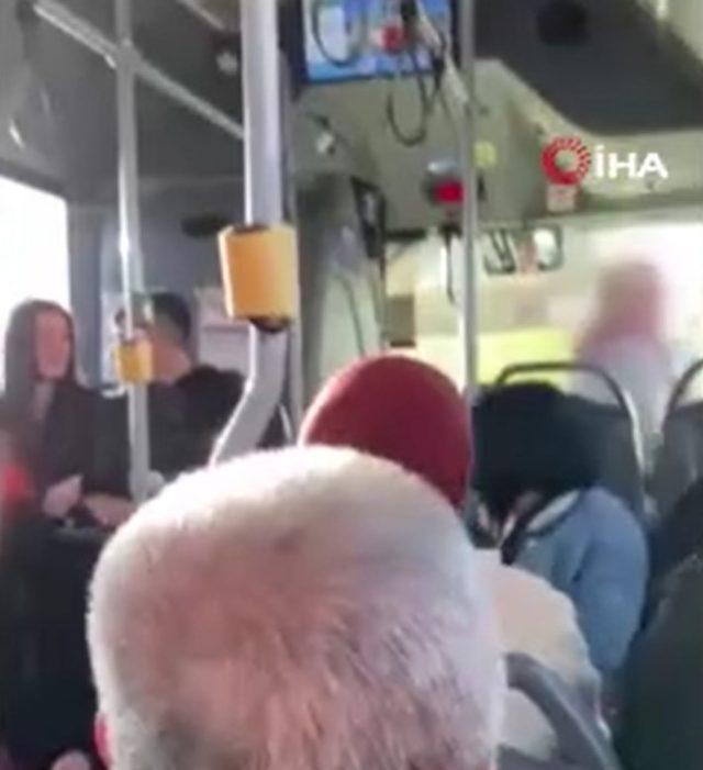 Avtobusda qəribə hadisə:"Səni yolacam xınalı baş" (VİDEO)